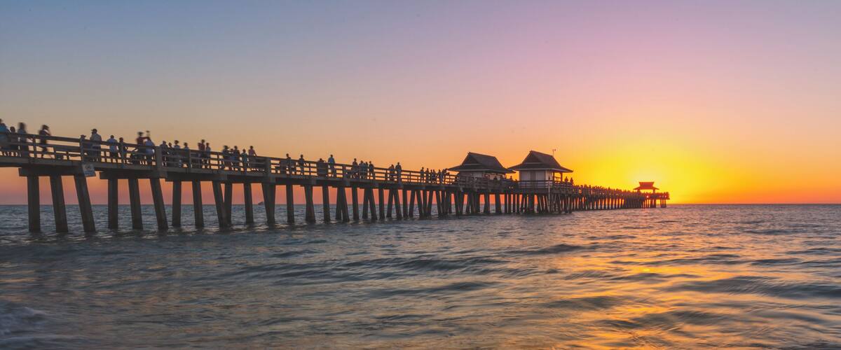 I always love a good pier. Naples was slammed with people so I jumped down and got a few shots under the pier for sunset.