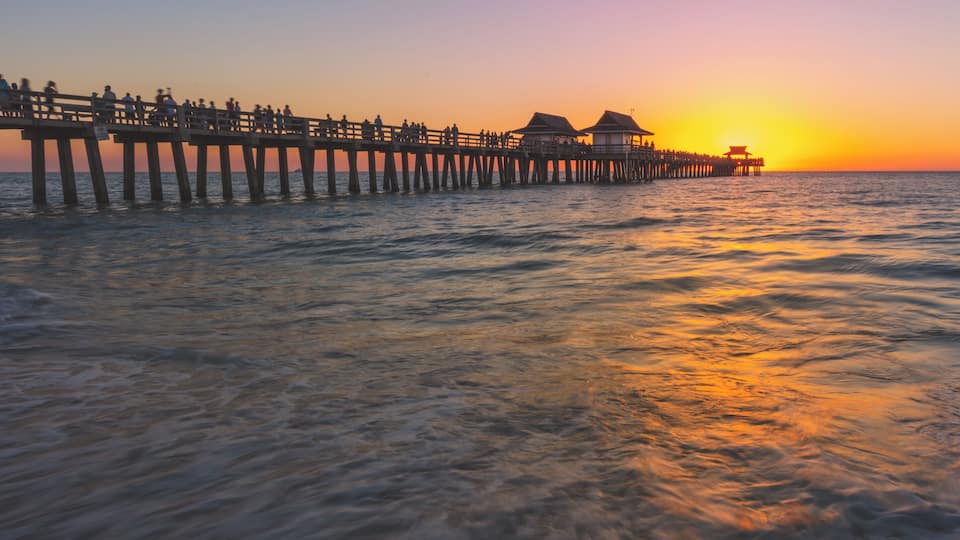 I always love a good pier. Naples was slammed with people so I jumped down and got a few shots under the pier for sunset.