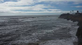 Nice place to have coffee and watch the waves. Great surf spot. NO bathrooms! #beach #ocean #surf #shops #view