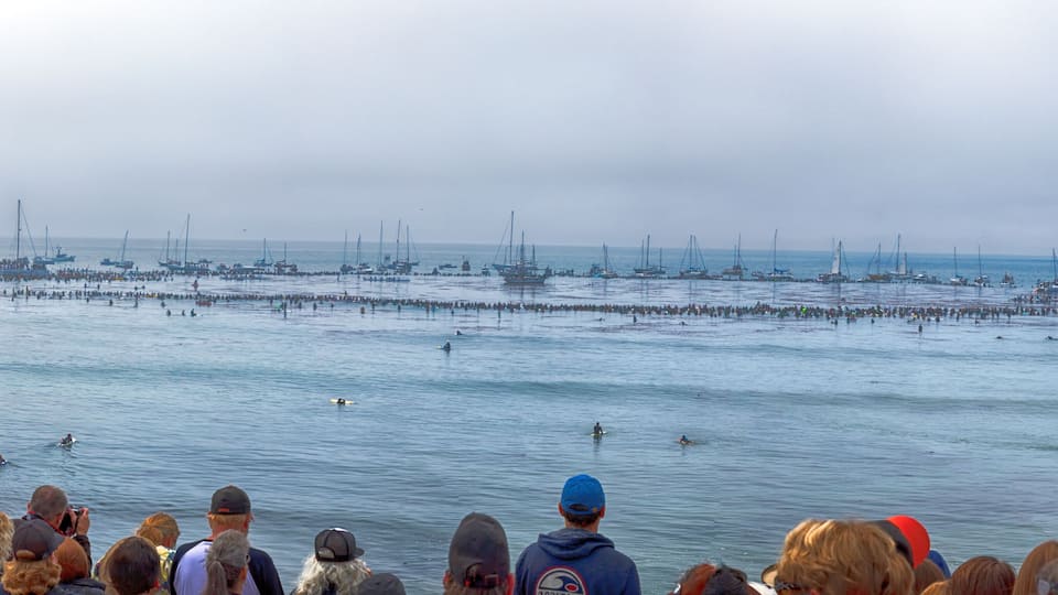 Jack O'Neill Memorial Paddle Out Surfers