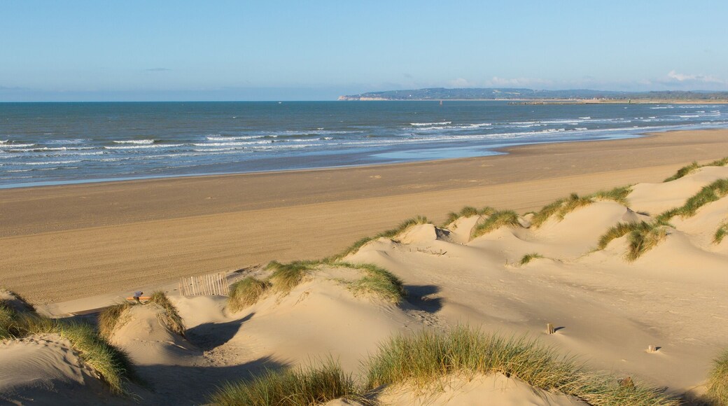 Camber Sands beach East Sussex UK panoramic view