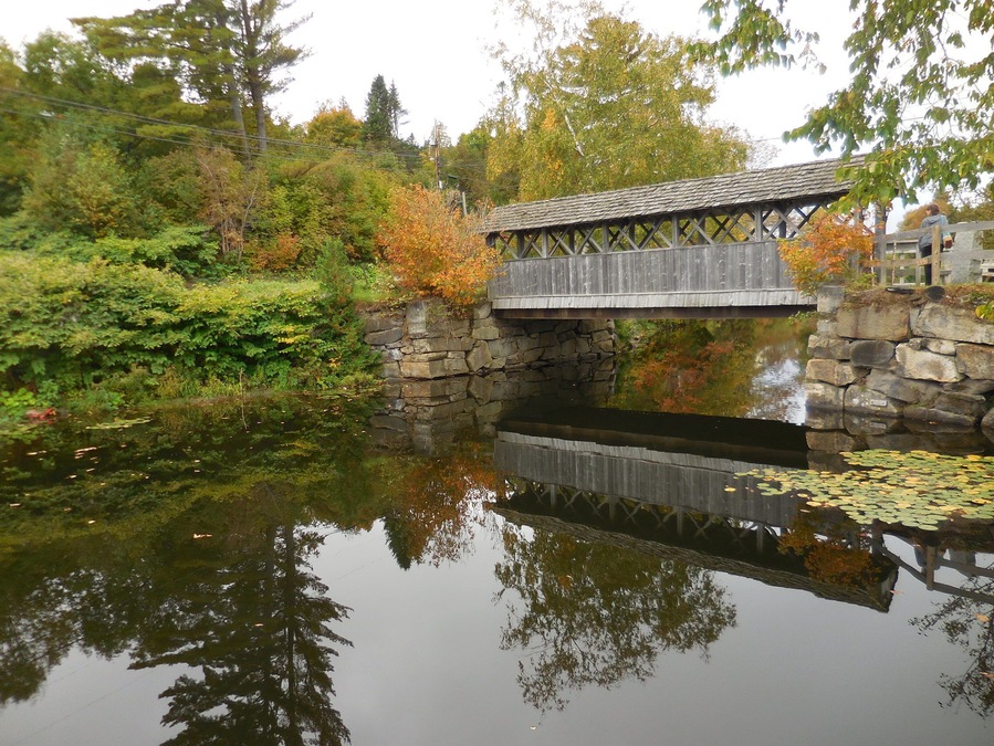 Sweet little foot bridge in Vermont. We learned that the flood of 1927 took out 1285 of Vermont's covered bridges!