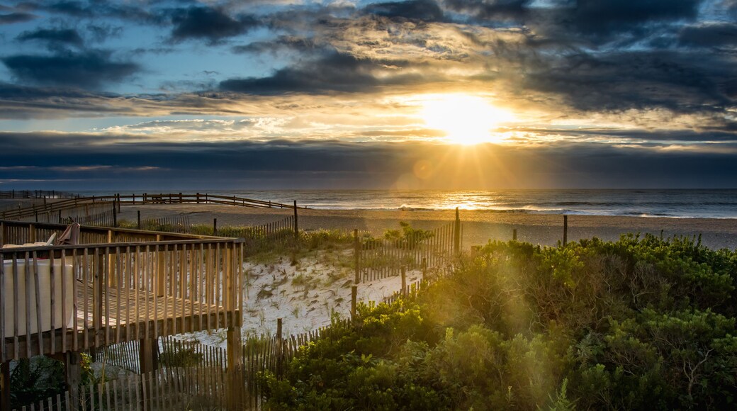 Sunrise from a motel balcony in Beach Haven, New Jersey