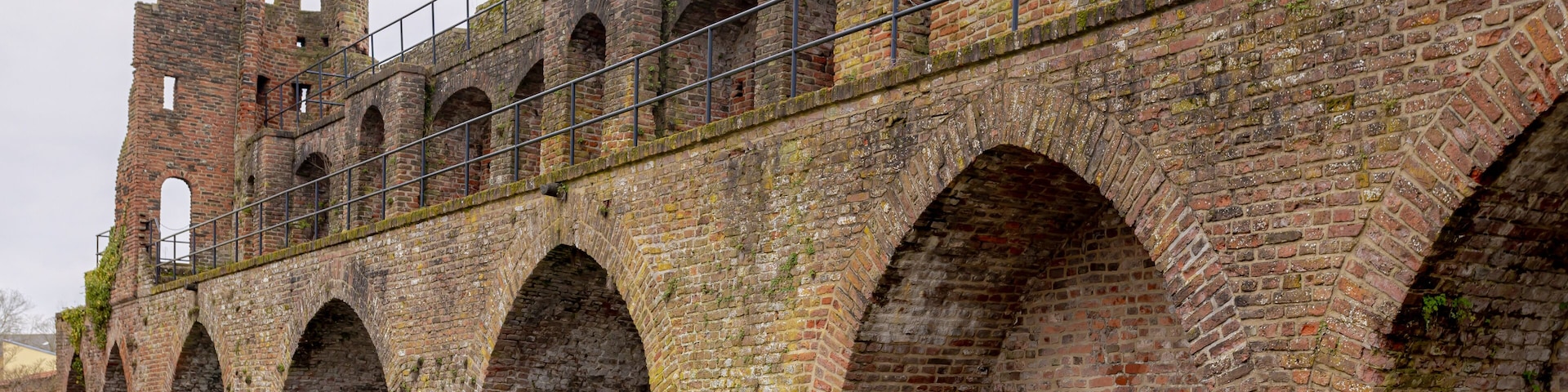 Winter cityscape with cloudy and cold day, Historic water Berkel gate (Berkelpoort) Zutphen is a city and municipality located in the province of Gelderland, Netherlands, Northeast of Arnhem, Holland.