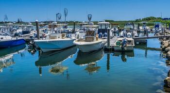Matunuck Marina in Rhode Island, during summer