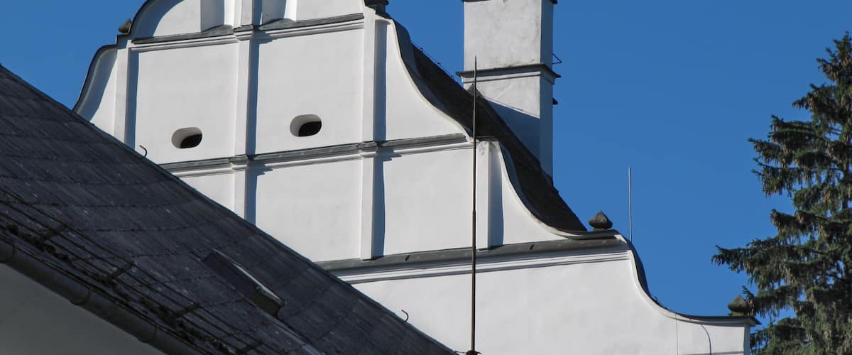 Old Building Roof / Velke Losiny, Czech Republic - August 20, 2011: Old Building Roof in the Hand Paper Mill and Paper Museum, Sumperk District, Olomouc Region