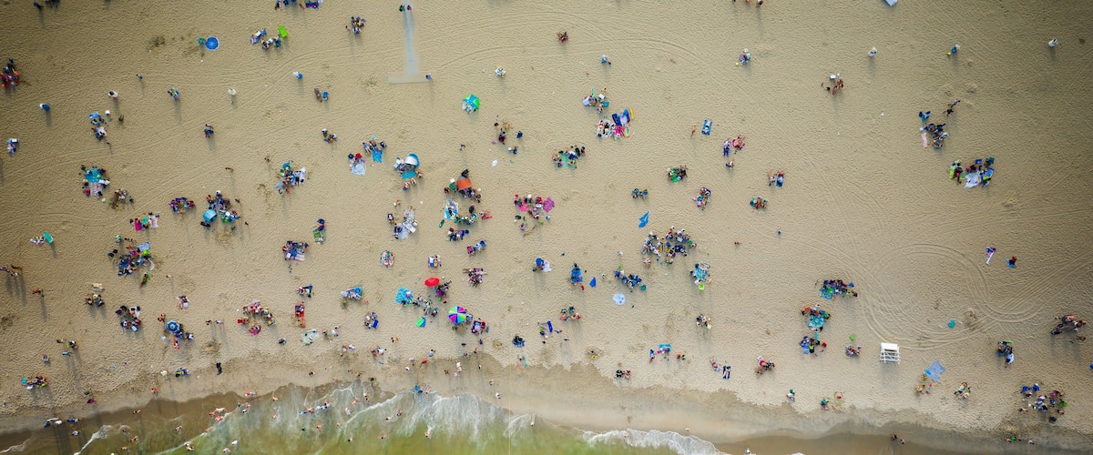 Aerial of Asbury Park New Jersey 2019
