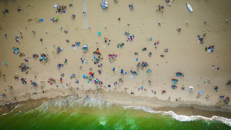 Aerial of Asbury Park New Jersey 2019