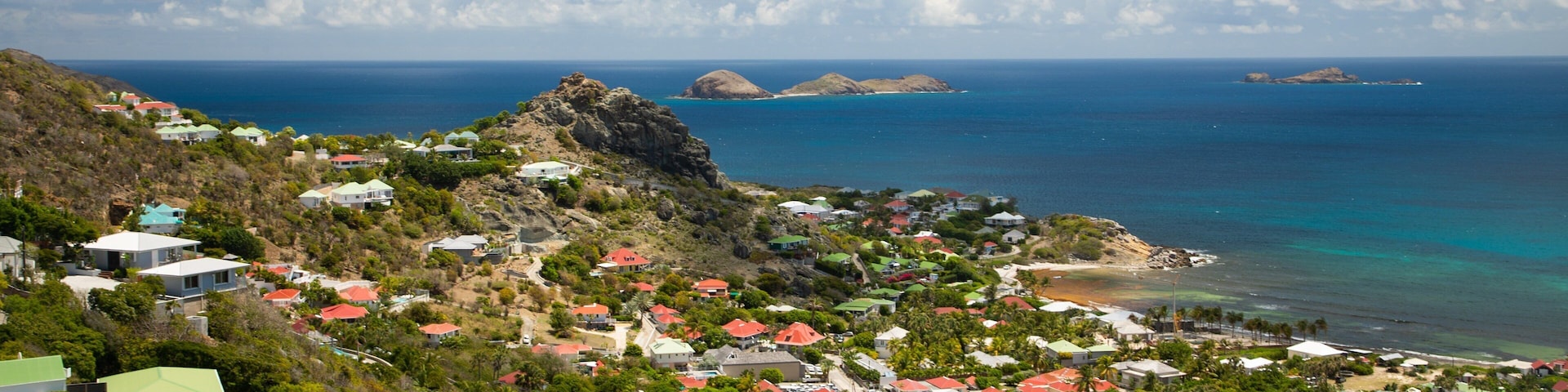 Anse des Cayes featuring landscape views, general coastal views and a coastal town