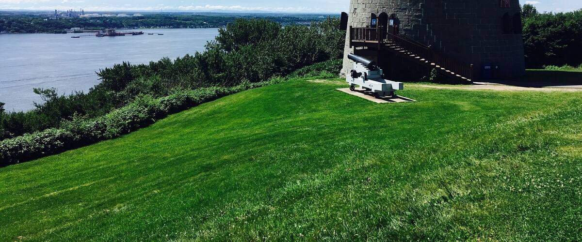 Fortified military tower used in the late 1700s. There were four in Quebec City.