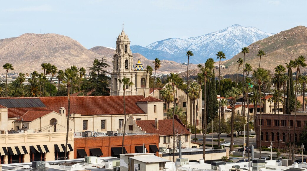 Daytime skyline view of Downtown Riverside, California, USA.