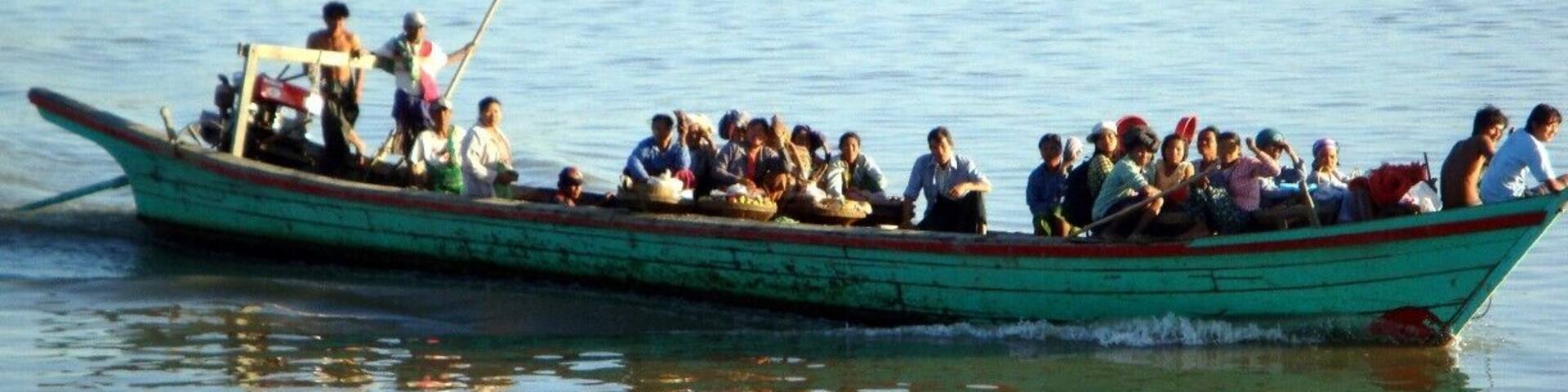 Scene from a trip up the river from Bagan to Mandaly in Myanmar