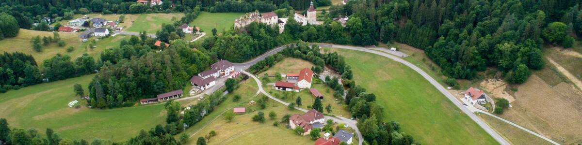 Austria, Upper Austria, Muehlviertel, Pregarten, aerial view