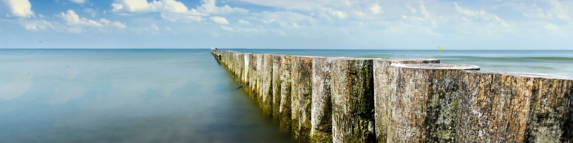 Panorama of Ustka poland Baltic sea