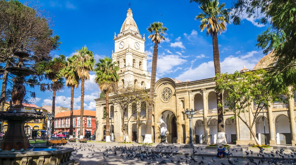 14 de Septiembre Square and Catedral Metropolitana, Cochabamba Bolivia