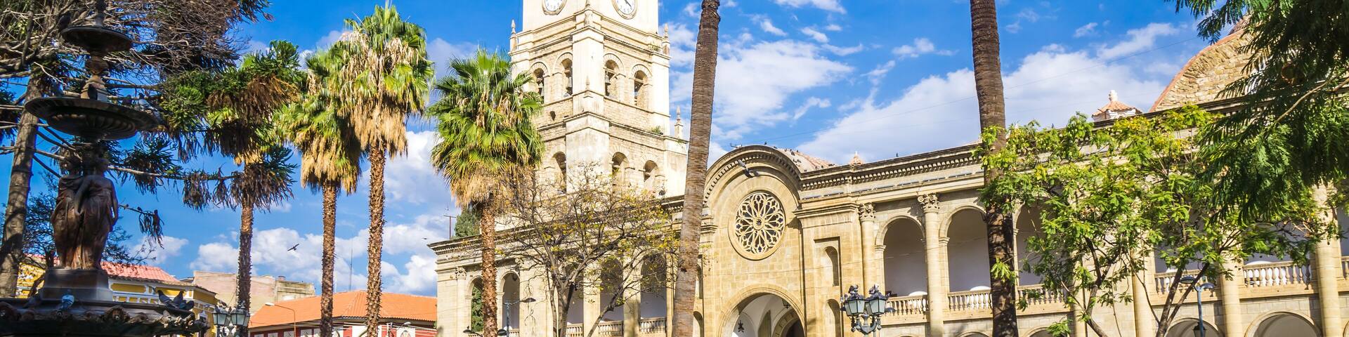 14 de Septiembre Square and Catedral Metropolitana, Cochabamba Bolivia