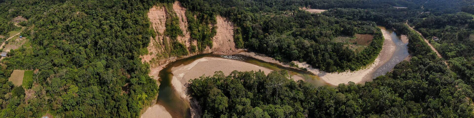 chapare/ villa tunari river in bolivia
