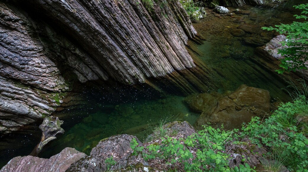 The Breggia gorges in Muggio Valley, Mendrisio District, Canton Ticino, Switzerland.