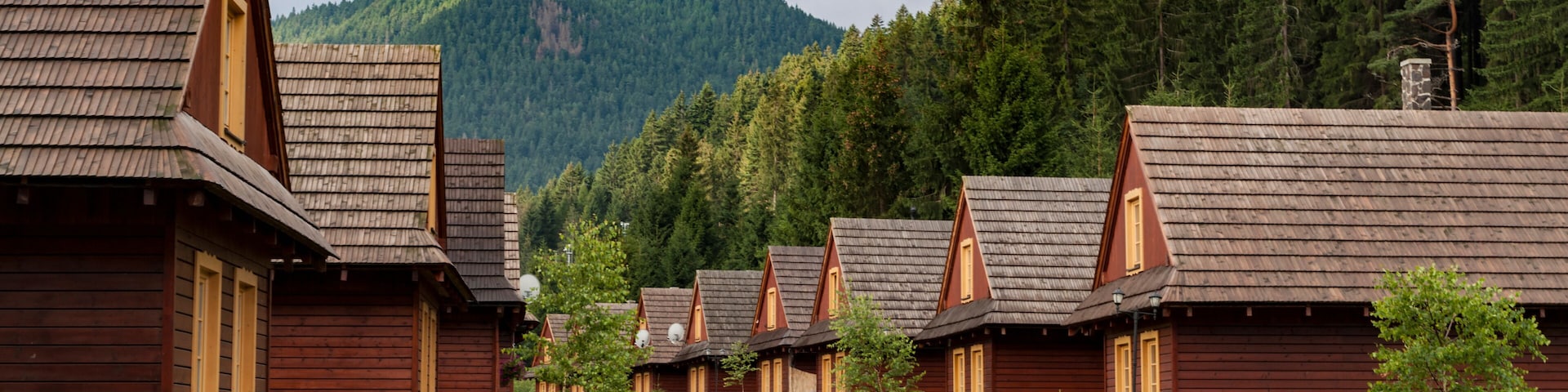 Village in the mountains. Liptovky Jan. Slovakia