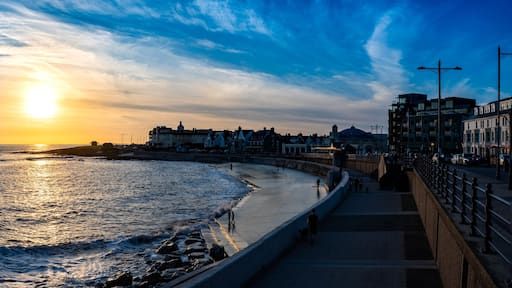 Beautiful panoramic Sunset on Welsh landscape , Porthcawl