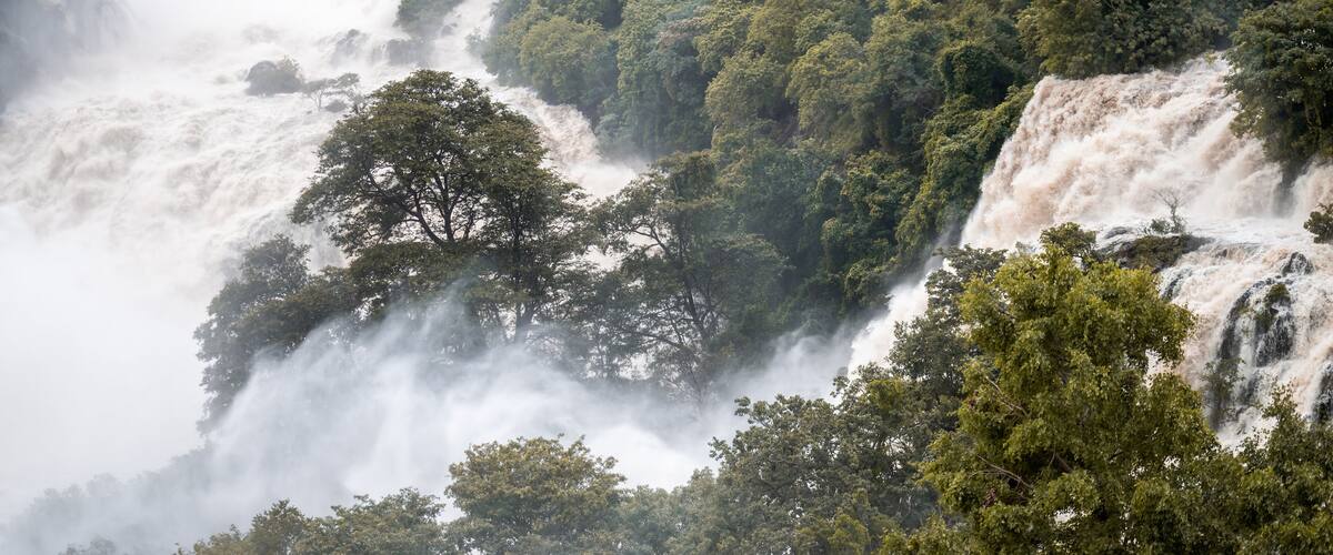 Shivanasamudra falls in Chamarajanagar District of the state of Karnataka, India