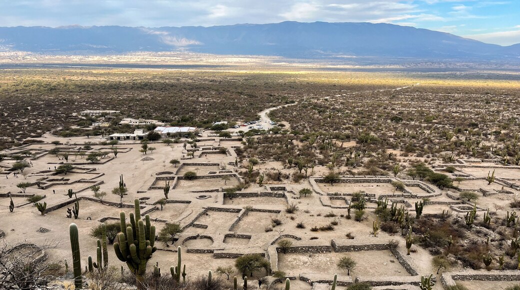 Aerial view of the archaeological site of the Quilmes Ruins.