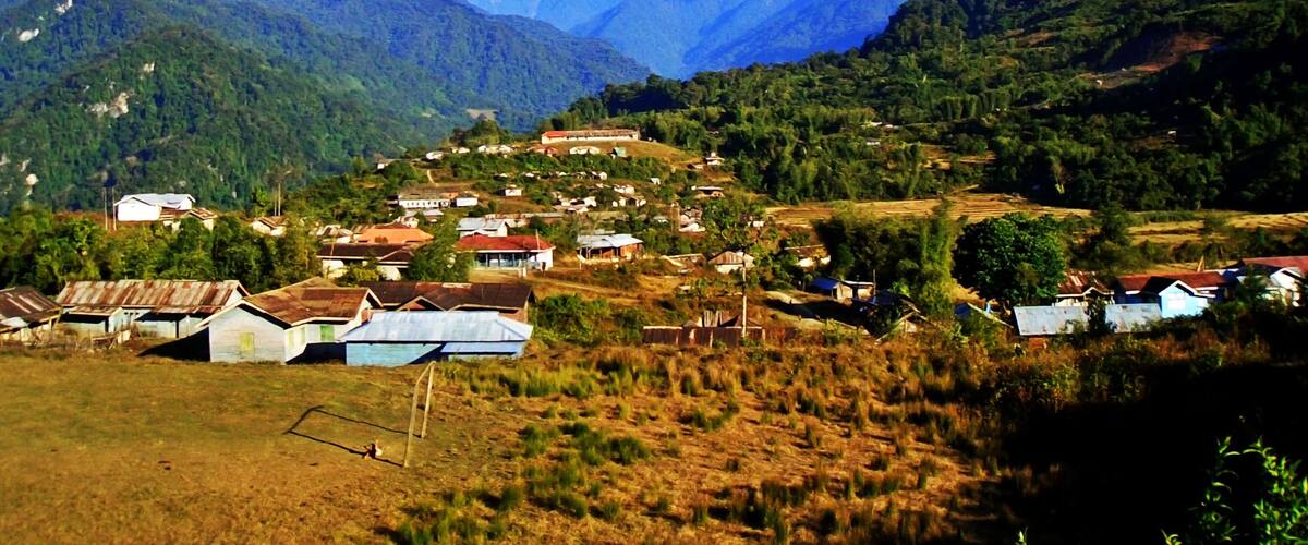 View of Desali Town in Dibang Valley Dist Arunachal