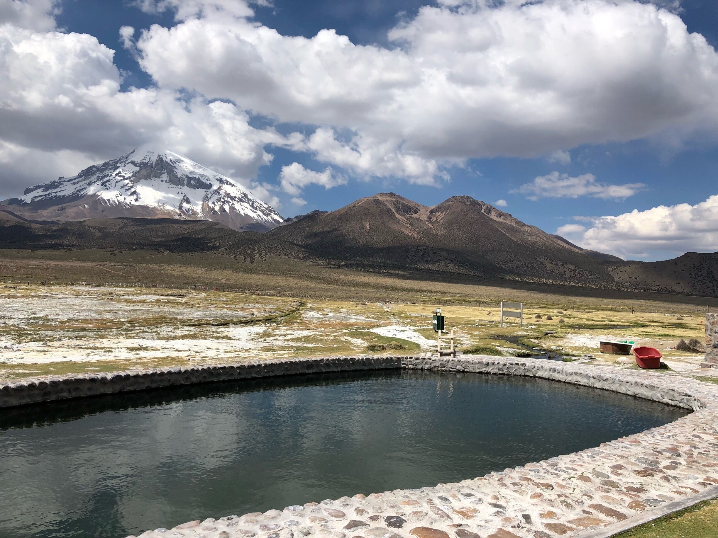 The natural thermal pool in Sajama National Park