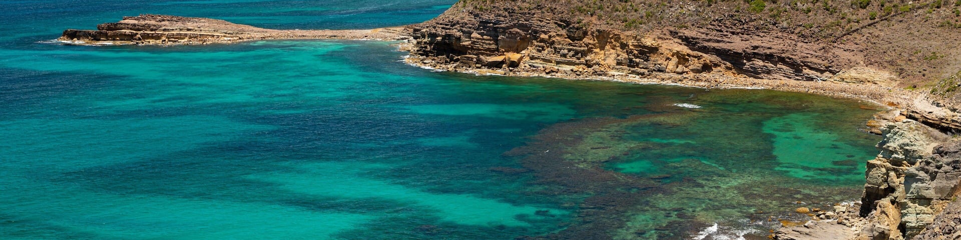 Petit Cul-de-Sac which includes rocky coastline and general coastal views