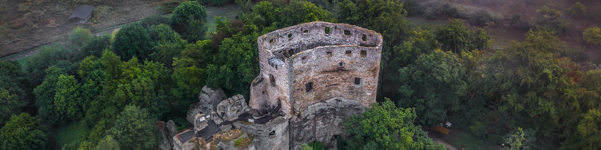 Valecov is a ruin of a medieval rock castle on the territory of the municipality of Bosen in the district of Mlada Boleslav. It stands on rock formations at the western edge of the Bohemian Paradise.