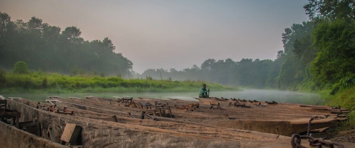 Taking an early morning Canoe at Chitwan National Park. #nationalpark #nepal #troveon #chitwan