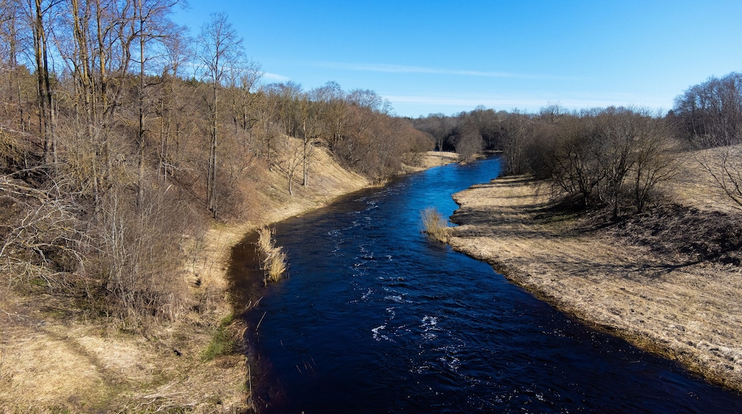 aerial view of Pirita river in Tallinn, Estonia