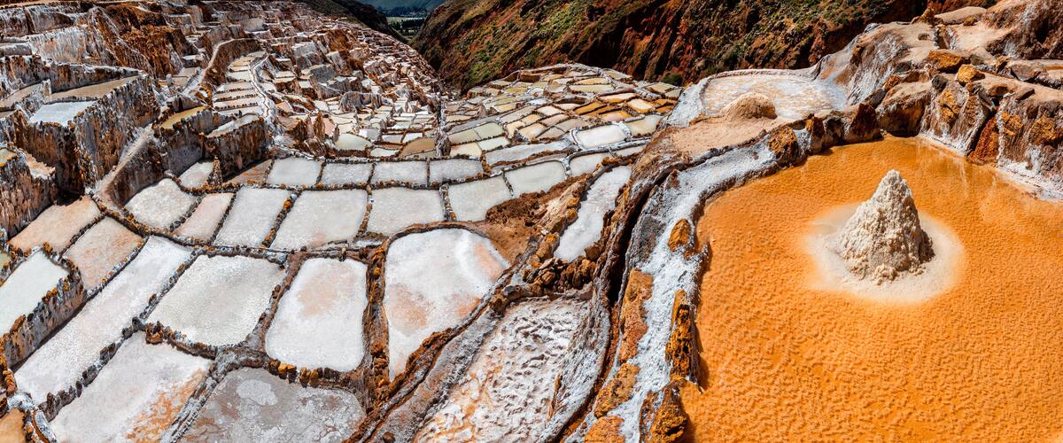Salt Mines in Maras, Sacred Valley, Peru.