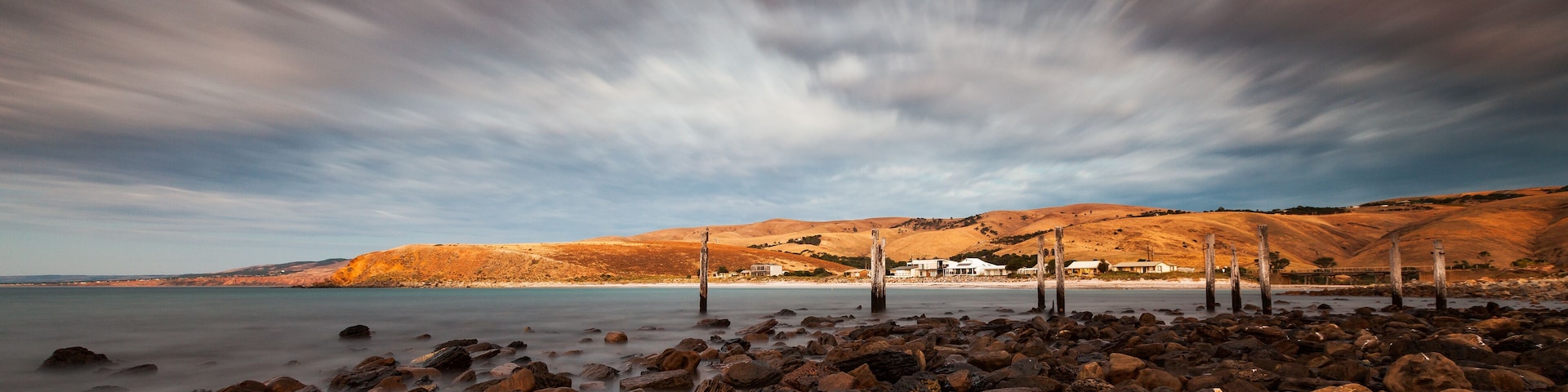 A long exposure of Myponga Beach on the Fleurieu Peninsula South Australia on 12th January 2017