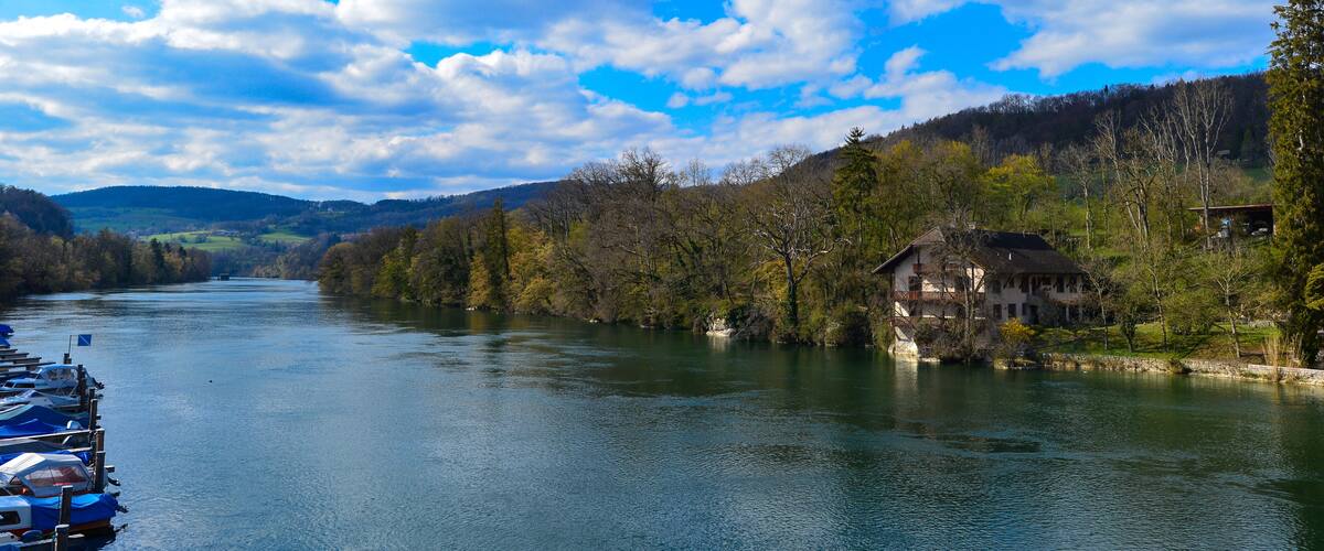 Der Hochrhein bei Hohentengen Landkreis Waldshut