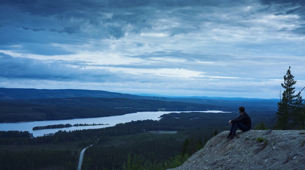 At The top of bocksliden outside of The town of Lycksele awaits an epic view