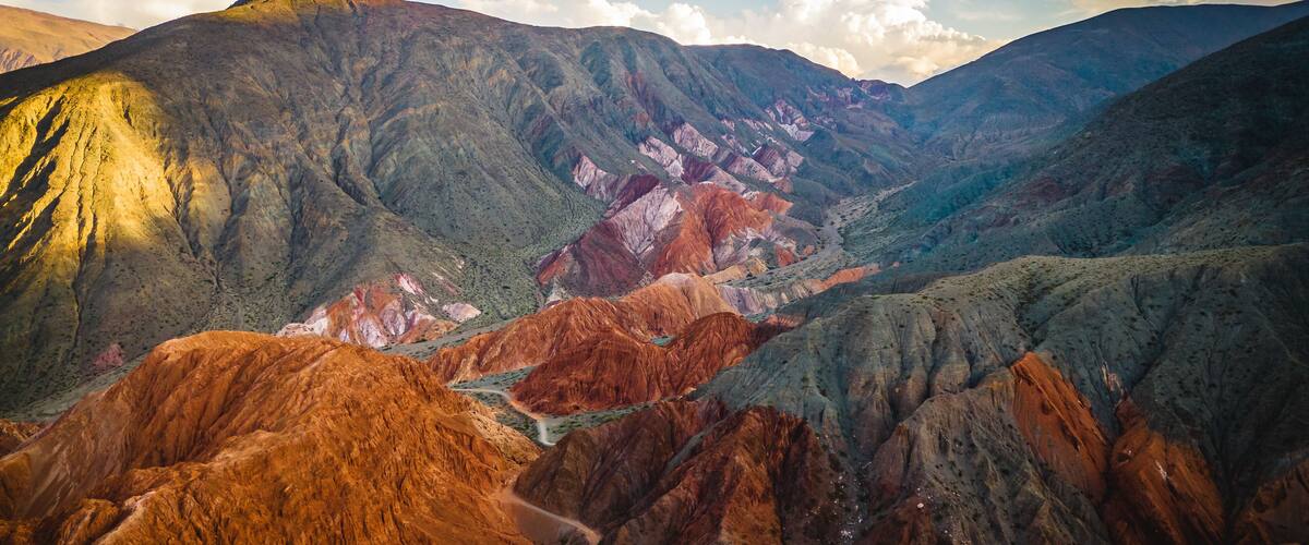 Purmamarca Jujuy Argentina Aerial View The Hill of Seven Colors Cerro Siete Colores