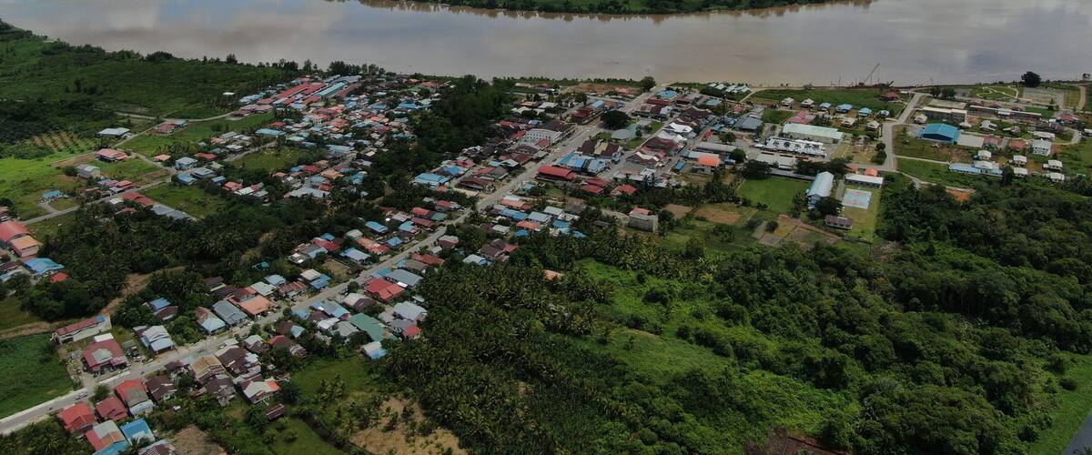 Simunjan, Sarawak / Malaysia - June 20, 2020: The Beautiful Fishing Village of Simunjan