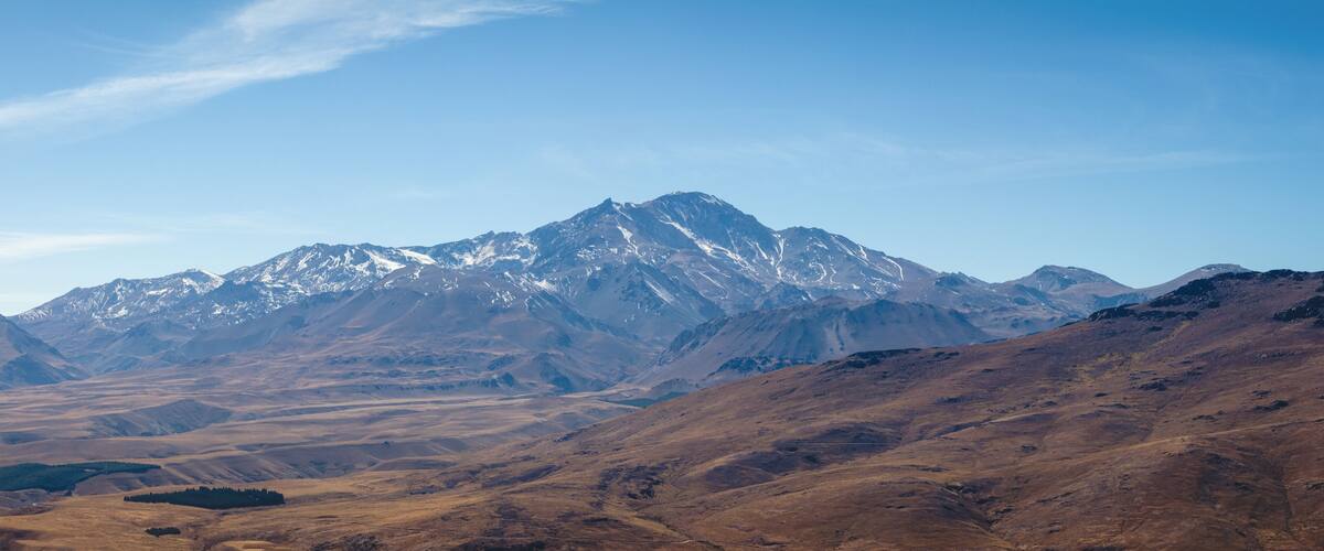 Majestic snow-capped Domuyo volcano. Neuquen province, Argentina