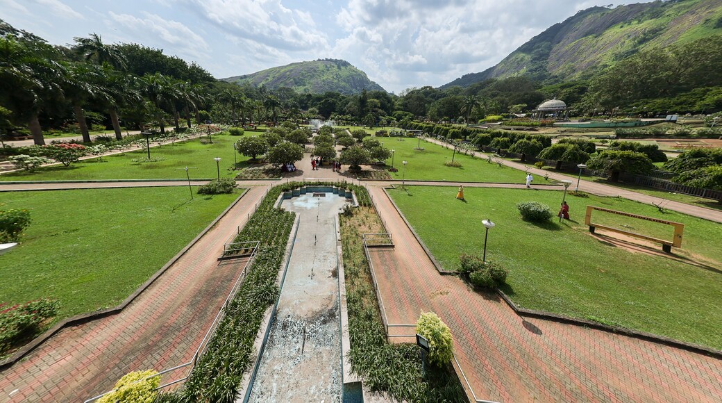 Ropeway in Kerala India. Malampuzha dam view at Palakkad district Kerala South India. Boating at Malampuzha garden hydroelectric dam. Photo taken form ropeway Ariel view of Indian dam.