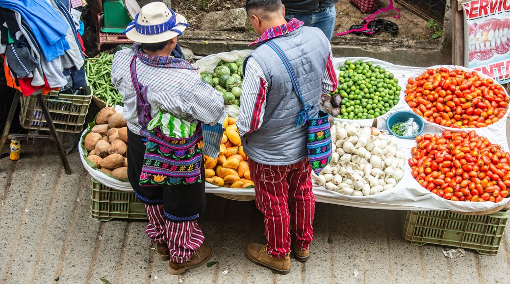 Men in colorful traditional dress, Todos Santos Cuchumatán, Huehuetenango, Guatemala