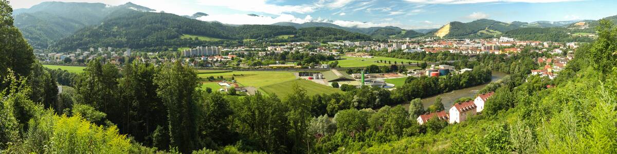 Austria, Styria, Leoben, townscape