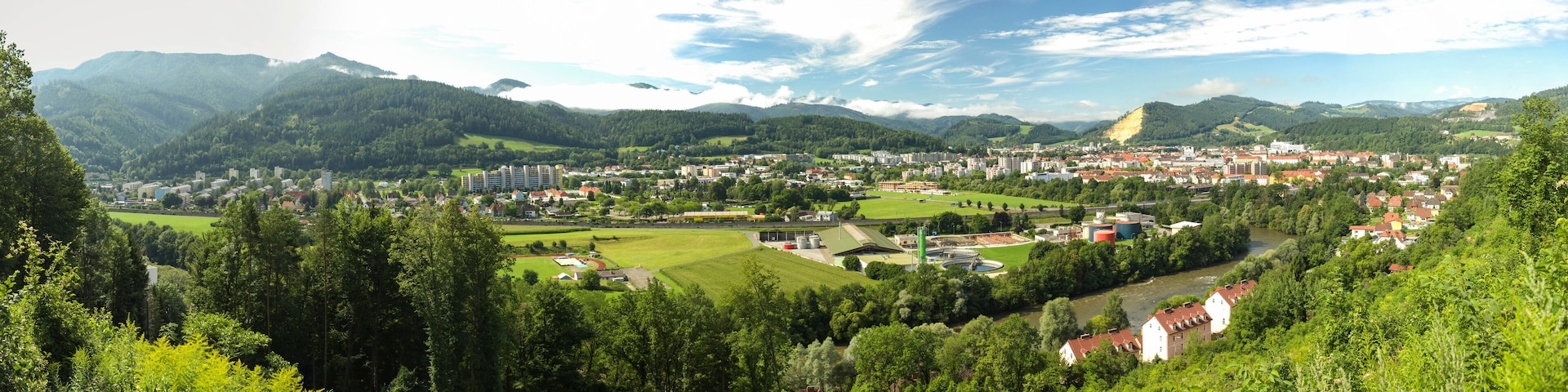 Austria, Styria, Leoben, townscape