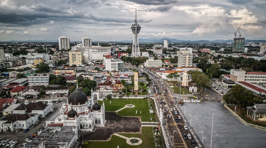 The aerial view of Alor Setar in Malaysia