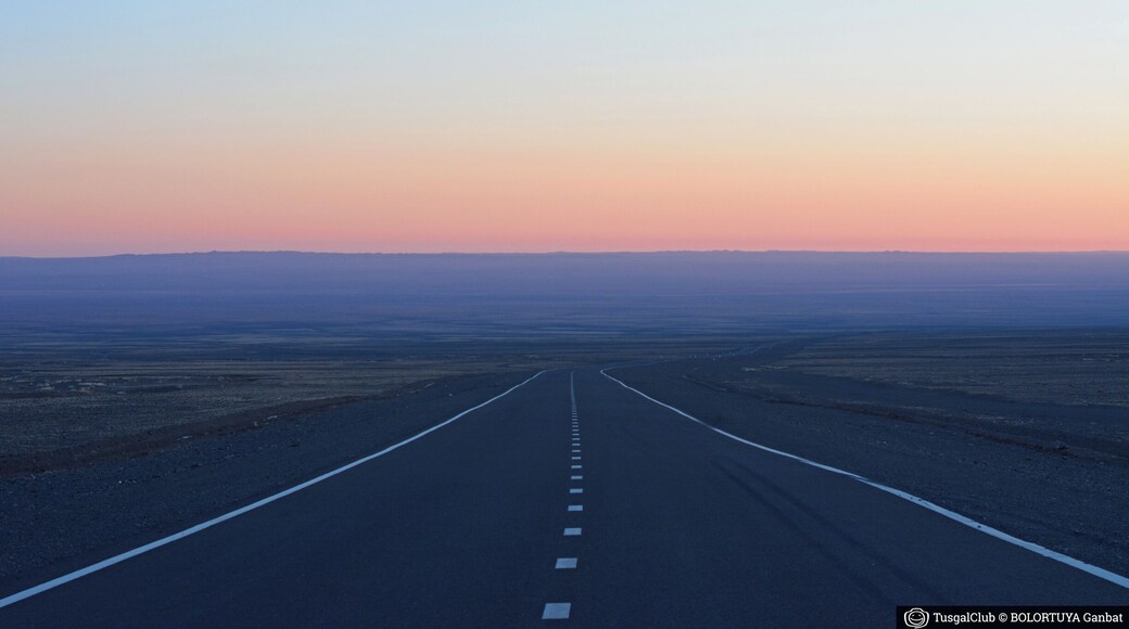 Road of dundgobi aimag in mongolia...