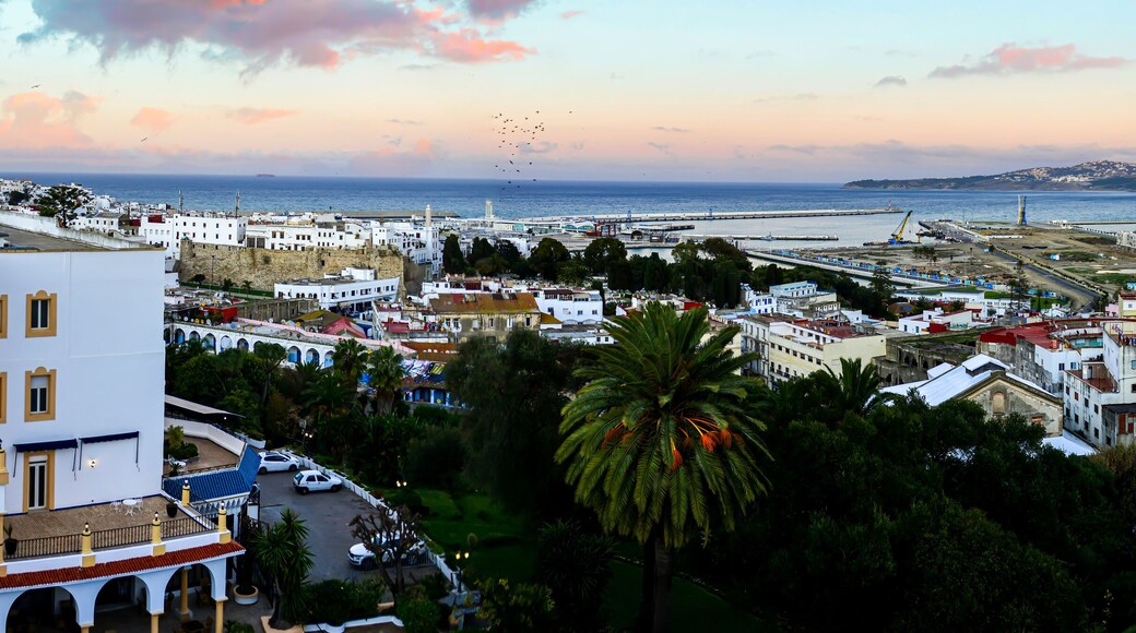 Panoramic View of Moroccan Coast, Tangier City, Morocco.