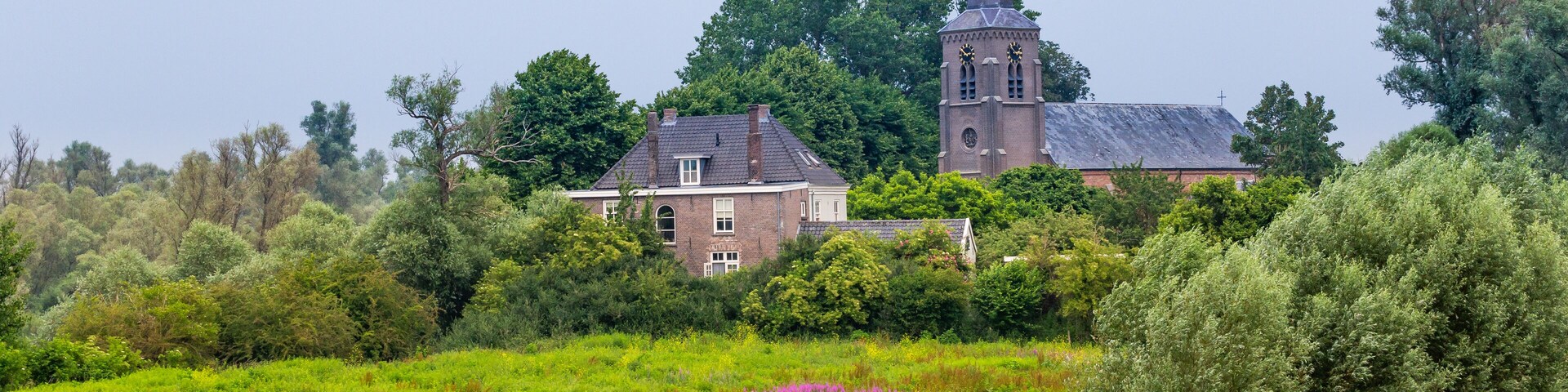 Idyllic Dutch little village Ooij in the Ooij polder located in the municipality of Berg en Dal, Gelderland in the Nethelands