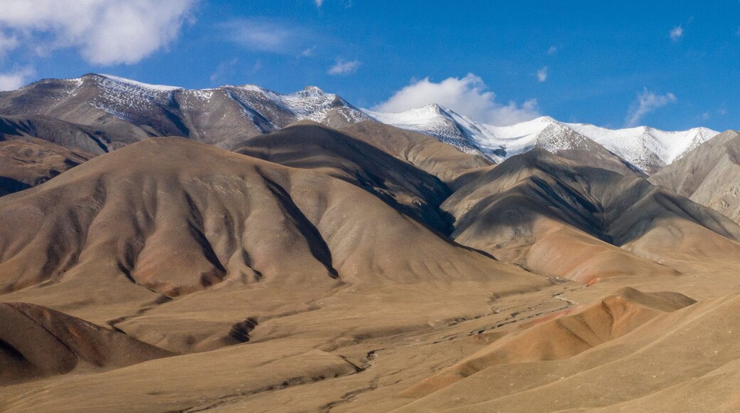 aerial landscape of the Fergana Range in Kyrgyzstan