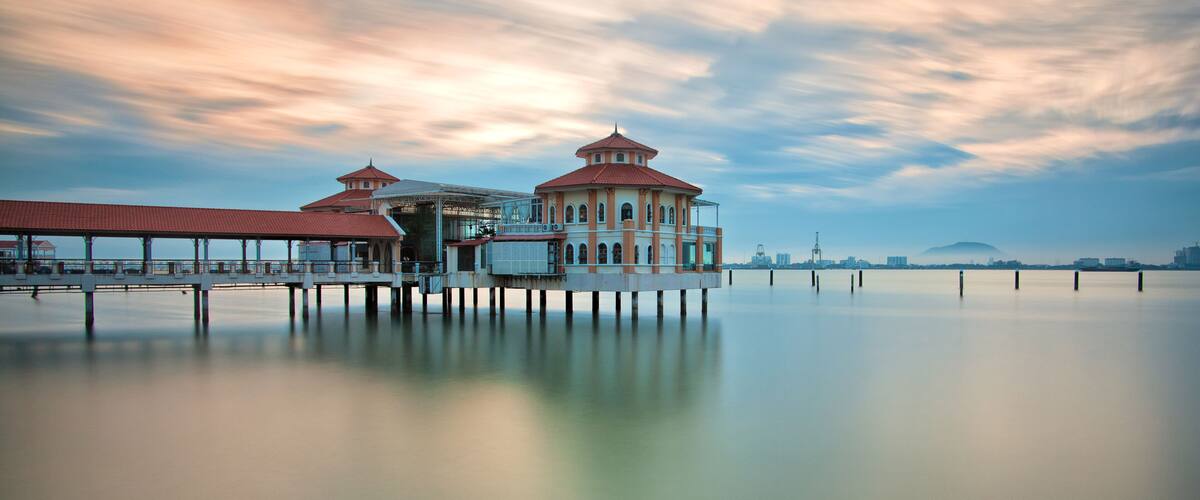 Beautiful Sunrise and Sunset in George Town, Penang, Malaysia