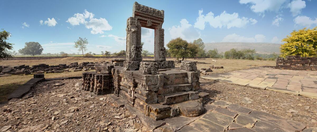 Incredible, untouched by time and man Gadarmal Jain Temple complex of the 9th century. Pathari, Vidisha district, Madhya Pradesh state, India